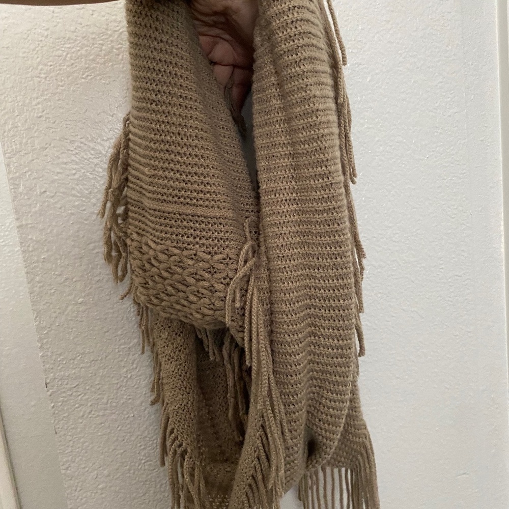 Tan scarf wrap